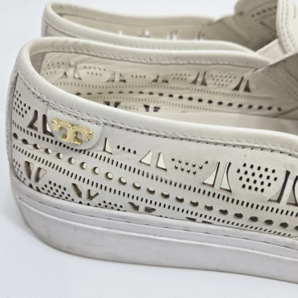 Tory Burch Roselle‎ Sneakers White Laser Cut Leather